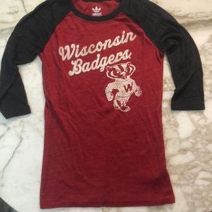 COPY - Adidas Wisconsin Badgers 3/4 sleeve t-shirt